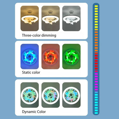 Ventilateur de Plafond avec Éclairage LED et Télécommande Intelligente ( 2x1 )