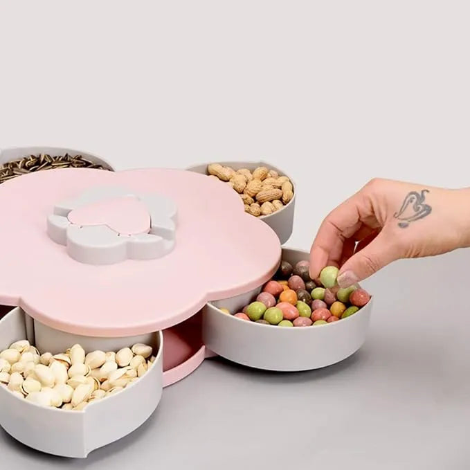 Boîte à Snacks avec 5 compartiments - Rotative 360°