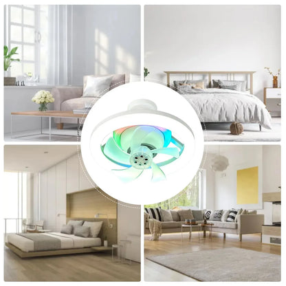 Ventilateur de Plafond avec Éclairage LED et Télécommande Intelligente ( 2x1 )