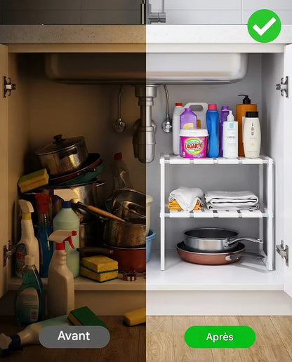 Étagère Cuisine Ajustable : Plus d’Espace, Accès Facile .