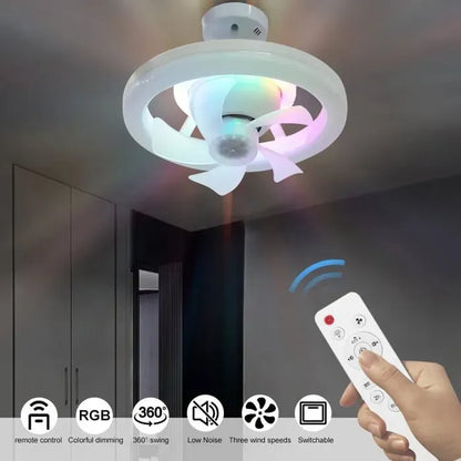 Ventilateur de Plafond avec Éclairage LED et Télécommande Intelligente ( 2x1 )