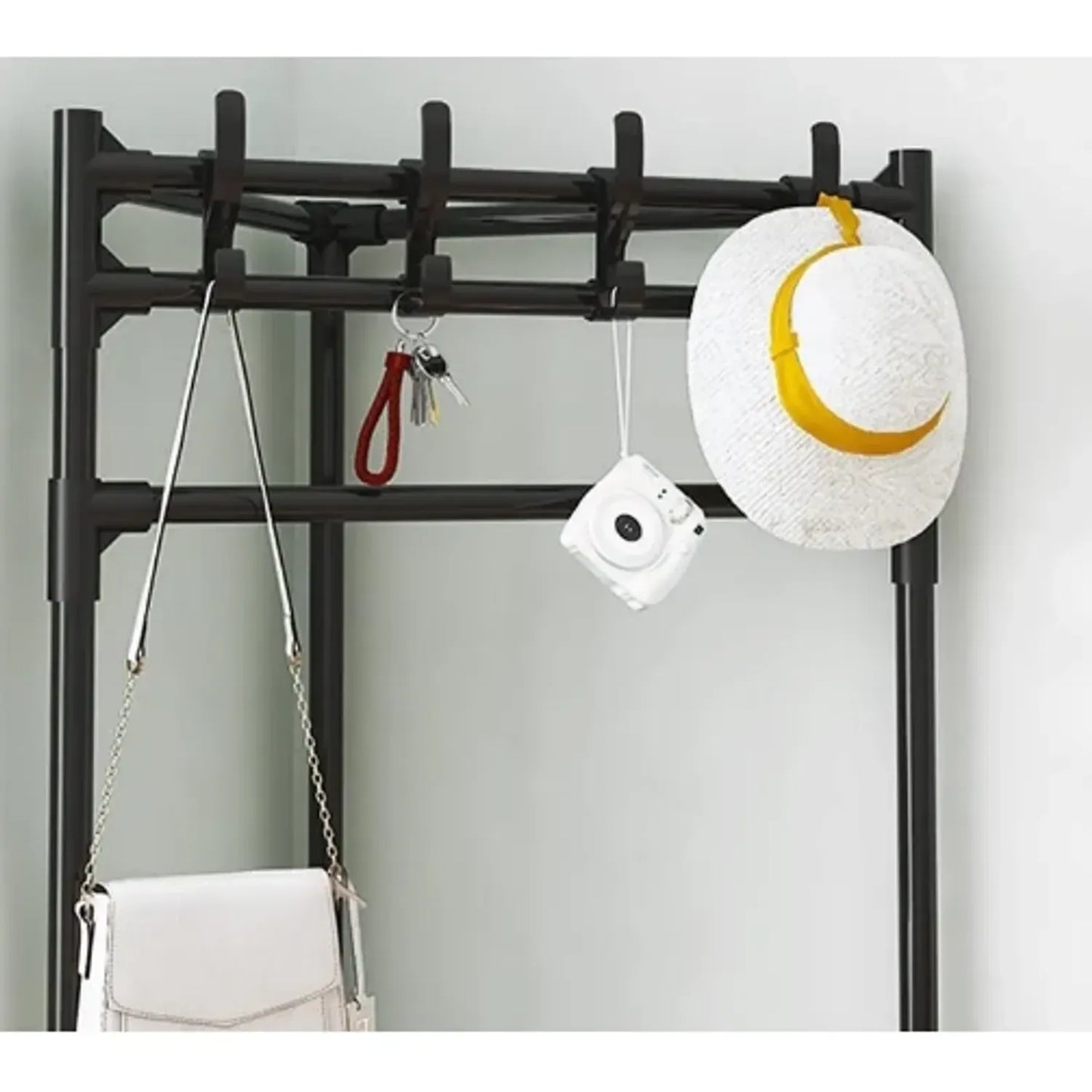 رف ملابس زاوية عصري مع 3 أرفف تخزين – استغلال مثالي لكل زاوية